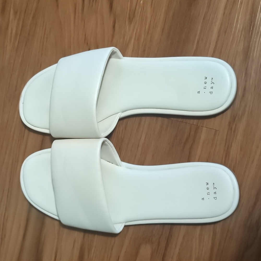 A New Day Ivory slide sandals